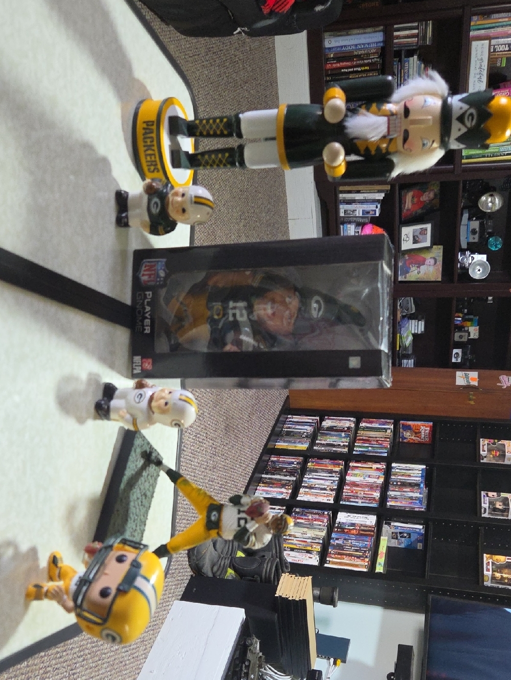 Green Bay Packers Decorative Nutcracker and Figurine Set - Green & Gold